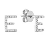 BOUCLES DpiOREILLES INITIALES EN OR 10K SERTIES DE DIAMANTS