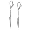 BOUCLES ELLE STILETTO ARG. CZ 20MM