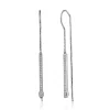 BOUCLES ELLE STILETTO ARG. CZ 30MM
