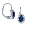 BOUCLES EN ARGENT SERTIES DE CUBIQUES ZIRCONIAS AVEC ATTACHES FRANÇAISES