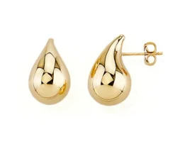 BOUCLES EN FORME DE GOUTTE EN OR