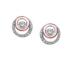 BOUCLES EN OR 2 TONS SERTIES DE DIAMANTS CANADIENS ET DE DIAMANTS