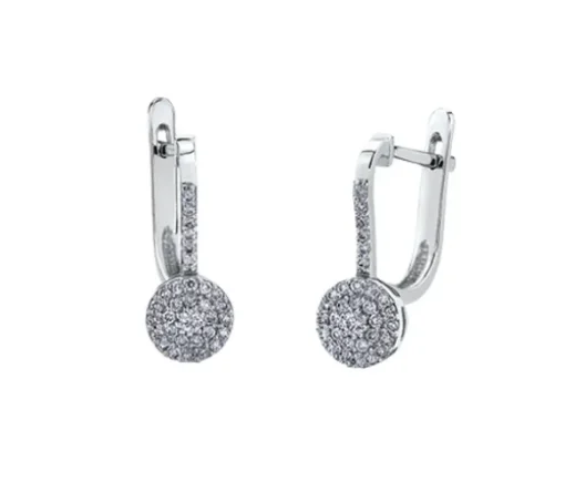 BOUCLES EN OR BLANC SERTIES DE DIAMANTS CANADIENS ET DE DIAMANTS