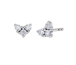 BOUCLES EN OR BLANC SERTIES DE DIAMANTS