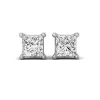 BOUCLES EN OR JAUNE OU BLANC SERTIES DE CUBIQUES ZIRCONIAS PRINCESSES