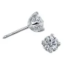 BOUCLES EN OR 14K BLANC SERTIES DE DIAMANTS CANADIENS