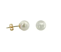 BOUCLES EN OR 10K SERTIES DE PERLE CULTURE