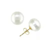 BOUCLES EN OR 10K SERTIES DE PERLE EAU DOUCE