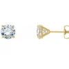 BOUCLES EN OR 14K SERTIES DE DIAMANTS DE LABORATOIRE