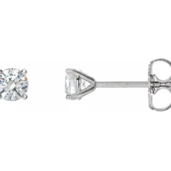 BOUCLES EN OR 14K SERTIES DE DIAMANTS DE LABORATOIRE