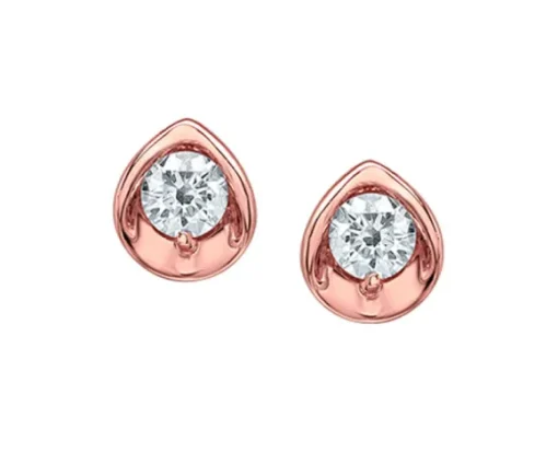BOUCLES EN OR 10K SERTIES DE DIAMANTS CANADIENS