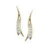 BOUCLES EN OR 10K SERTIES DE DIAMANTS