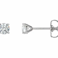BOUCLES EN OR 14K SERTIES DE DIAMANTS DE LABORATOIRE
