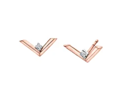 BOUCLES EN OR SERTIES DE DIAMANTS CANADIENS