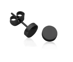 BOUCLES FIXES ACIER/PVD NOIR 5MM