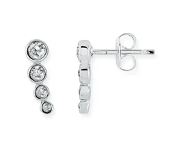 BOUCLES FIXES EN ACIER SERTIES DE 4 CUBIQUES ZIRCONIAS