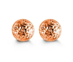 BOUCLES FIXES EN OR 10K ROSE TAILLE DIAMANT