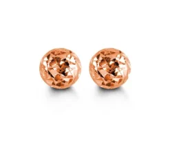 BOUCLES FIXES EN OR 10K ROSE TAILLE DIAMANT