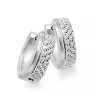 BOUCLES HUGGIES EN ACIER TAILLÉES DIAMANT
