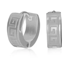 BOUCLES HUGGIES EN ACIER À MOTIF VERSACE