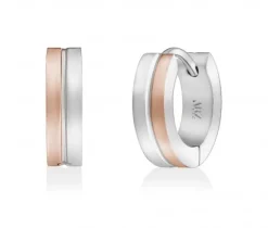 BOUCLES HUGGIES EN ACIER/PVD OR ROSE 2 TONS