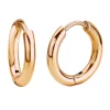 BOUCLES HUGGIES EN ACIER/PVD OR ROSE UNIES