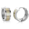 BOUCLES HUGGIES EN ACIER/PVD OR 2 TONS À MOTIF VERSACE