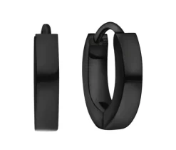 BOUCLES HUGGIES EN ACIER/PVD NOIR UNIES