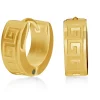 BOUCLES HUGGIES EN ACIER/PVD OR À MOTIF VERSACE