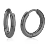 BOUCLES HUGGIES EN ACIER/PVD NOIR
