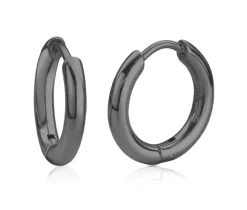 BOUCLES HUGGIES EN ACIER/PVD NOIR