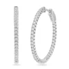 BOUCLES HUGGIES EN ARGENT RHODIÉ SERTIES DE CUBIQUES ZIRCONIAS