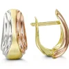 BOUCLES HUGGIES EN OR 10K 3 TONS