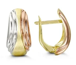 BOUCLES HUGGIES EN OR 10K 3 TONS