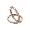 BOUCLES HUGGIES EN OR SERTIES DE DIAMANTS