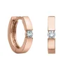 BOUCLES HUGGIES EN OR SERTIES DE DIAMANTS