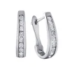 BOUCLES HUGGIES EN OR SERTIES DE DIAMANTS