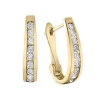 BOUCLES HUGGIES EN OR SERTIES DE DIAMANTS