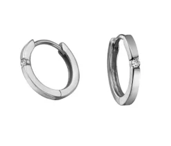 BOUCLES 10K BL 2= 0,04 DIAMANTS