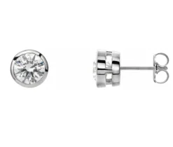 BOUCLES 14K BL. 2=0,44 DIAM VS1 COU=G-H