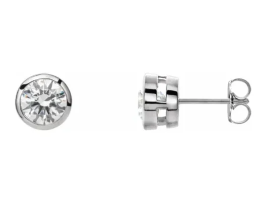 BOUCLES 14K BL. 2=0,44 DIAM VS1 COU=G-H