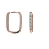 Boucles oreilles anneaux en or 10K huggies de style popaperclippo serti de CZ 10X14MM 2MM