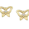 BOUCLES PAPILLON AJOURÉ EN OR SERTIES DE DIAMANTS