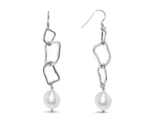 BOUCLES PEND. ARG. P.EAU D. 10-11MM