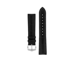 BRA. HIRSH CUIR NOIR CAOUT NOIR 24MM L