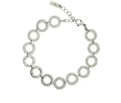 BRACELET ACIER CERCLES CZ 7+1