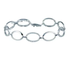BRACELET ANNEAUX AJOURÉS SERTI DE CUBIQUES ZIRCONIAS