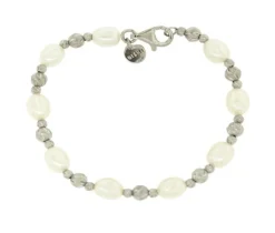 BRACELET ARG P.EAU DOUCE 7.5MM 7.5po