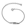 BRACELET ARGENT BAR CZ NOIR/BLANC