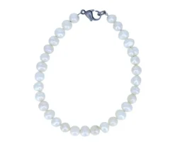 BRACELET DE PERLES DpiEAU DOUCE À FERMOIR EN ACIER